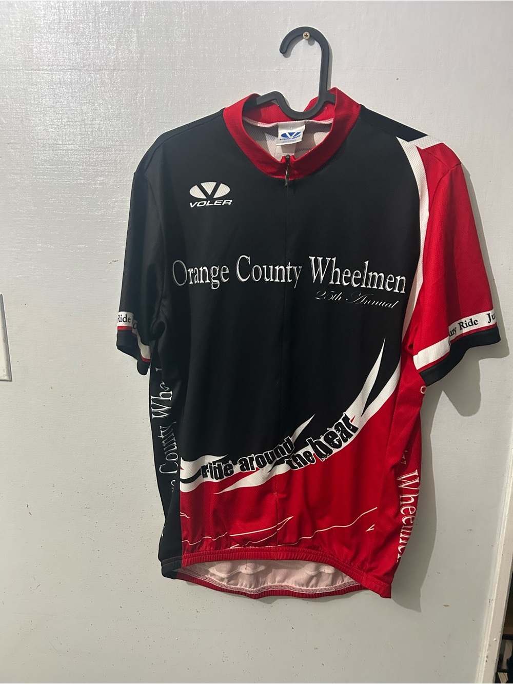 Voler Orange County Wheelmen Red and Black Cycling Jersey